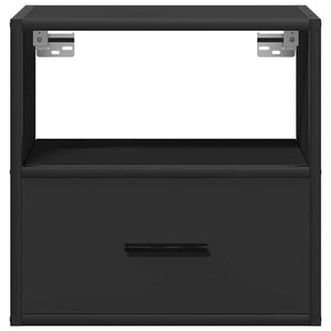 vidaXL Comodino a Muro Nero 40x31x39,5 cm