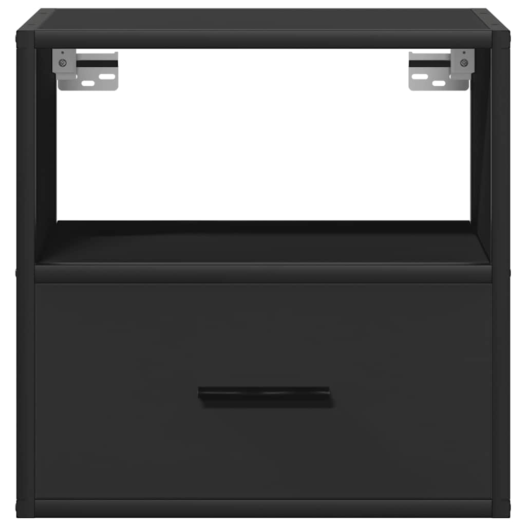vidaXL Comodini a Muro 2 pz Nero 40x31x39,5 cm