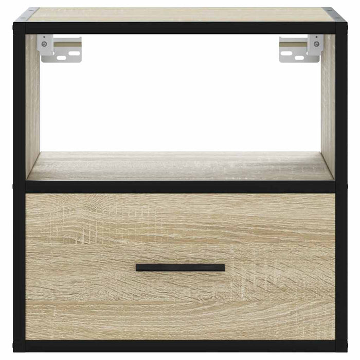 vidaXL Comodini a Muro 2 pz Rovere Sonoma 40x31x39,5 cm