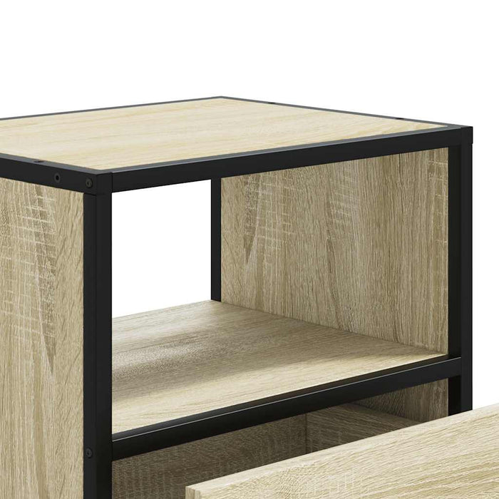 vidaXL Comodini a Muro 2 pz Rovere Sonoma 40x31x39,5 cm