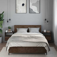 vidaXL Comodini a Muro 2 pz Rovere Marrone 40x31x39,5 cm