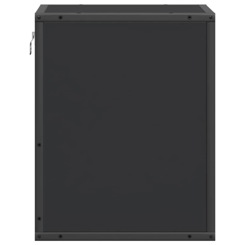 Comodino a Muro-Tavolino da notte sospeso Nero 40x31x39,5 cm 451764