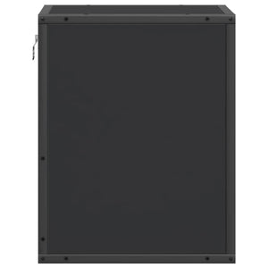 Comodino a Muro-Tavolino da notte sospeso Nero 40x31x39,5 cm 451764