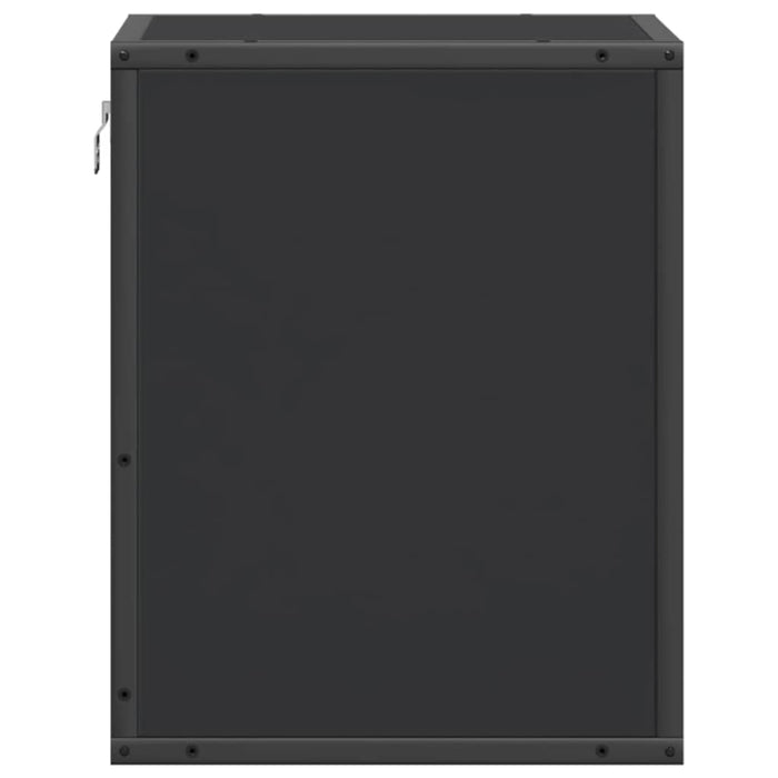 Comodino a Muro-Tavolino da notte sospeso Nero 40x31x39,5 cm 451764