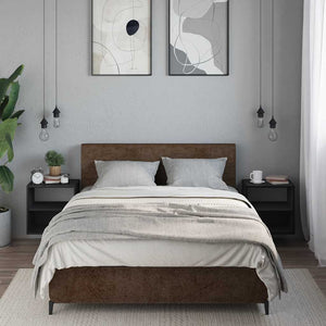 Comodini a Muro 2 pz-Set di 2 Tavolino da notte Nero 40x31x39,5 cm 521453