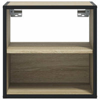 Comodini a Muro 2 pz Rovere Sonoma 40x31x39,5 cm