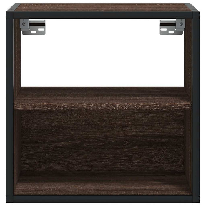 Comodini a Muro 2 pz-Set di 2 Tavolino da notte Rovere Marrone 40x31x39,5 cm 613635