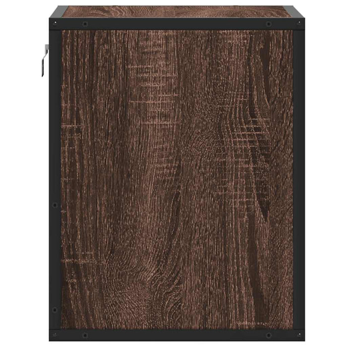 Comodini a Muro 2 pz Rovere Marrone 40x31x39,5 cm