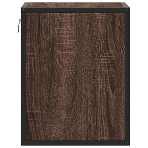 Comodini a Muro 2 pz-Set di 2 Tavolino da notte Rovere Marrone 40x31x39,5 cm 613635