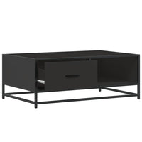 vidaXL Tavolino Salotto Nero 90x57x35 cm in Truciolato e Metallo