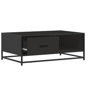 vidaXL Tavolino Salotto Nero 90x57x35 cm in Truciolato e Metallo
