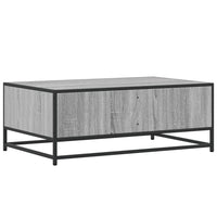 vidaXL Tavolino Grigio Sonoma 90x57x35 cm Legno Multistrato e Metallo