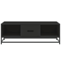 Tavolino Salotto Nero 100x57x35 cm in Truciolato e Metallo 848759