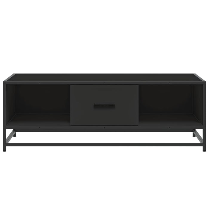 Tavolino Salotto Nero 100x57x35 cm in Truciolato e Metallo 848759