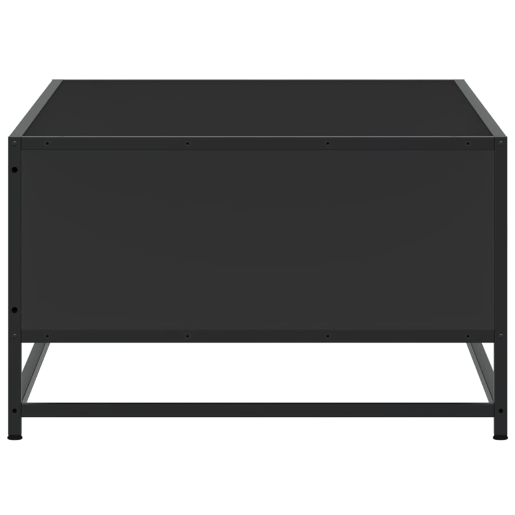 Tavolino Salotto Nero 100x57x35 cm in Truciolato e Metallo 848759