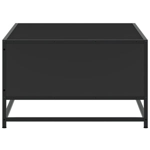 Tavolino Salotto Nero 100x57x35 cm in Truciolato e Metallo 848759