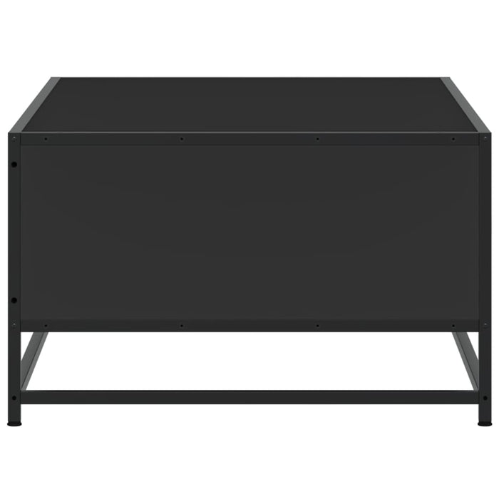 Tavolino Salotto Nero 100x57x35 cm in Truciolato e Metallo 848759