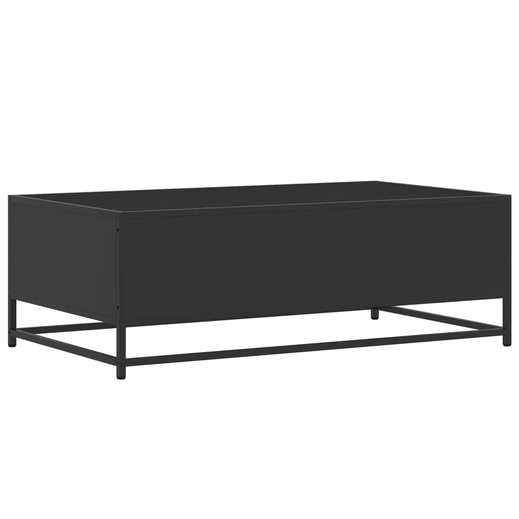 Tavolino Salotto Nero 100x57x35 cm in Truciolato e Metallo 848759