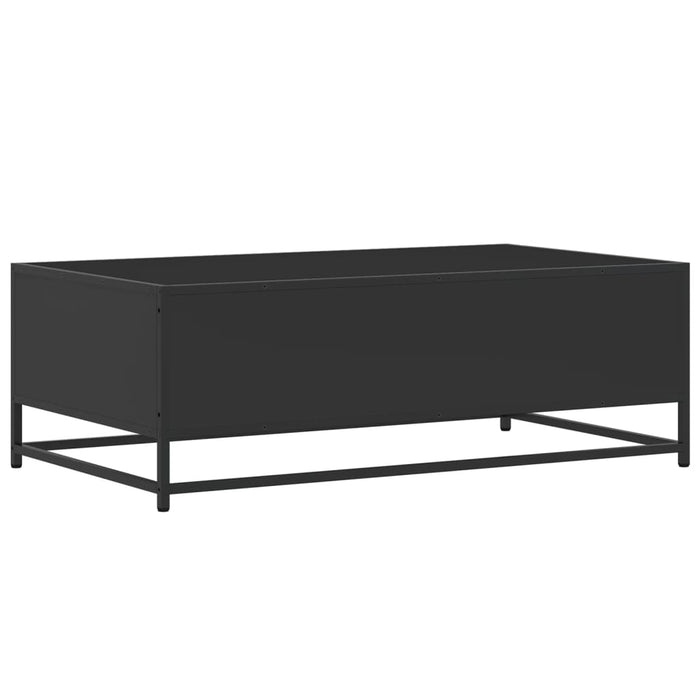 Tavolino Salotto Nero 100x57x35 cm in Truciolato e Metallo 848759