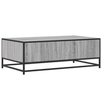 vidaXL Tavolino Grigio Sonoma 100x57x35 cm Legno Multistrato e Metallo
