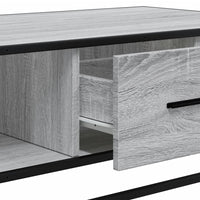 vidaXL Tavolino Grigio Sonoma 100x57x35 cm Legno Multistrato e Metallo