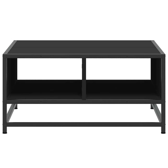 Tavolino da Salotto Nero 60,5x60,5x30cm Truciolato e Metallo 848764