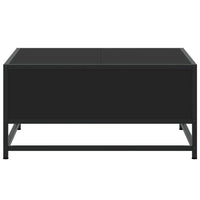 Tavolino da Salotto Nero 60,5x60,5x30cm Truciolato e Metallo 848764
