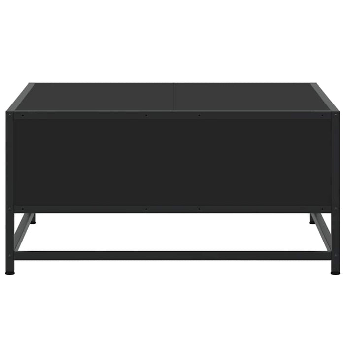 Tavolino da Salotto Nero 60,5x60,5x30cm Truciolato e Metallo 848764