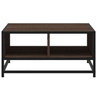 vidaXL Tavolino Rovere Marrone 60,5x60,5x30 cm in Truciolato e Metallo