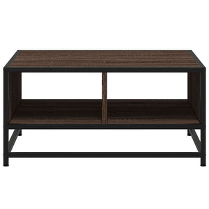 vidaXL Tavolino Rovere Marrone 60,5x60,5x30 cm in Truciolato e Metallo