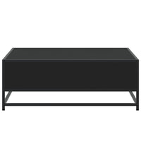 vidaXL Tavolino da Salotto Nero 80x80x30 cm in Truciolato e Metallo