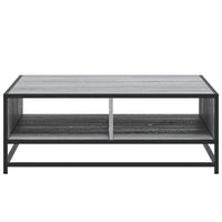 Tavolino Grigio Sonoma 80x80x30 cm in Truciolato e Metallo 848772