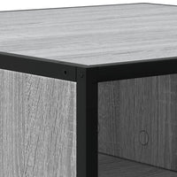 Tavolino Grigio Sonoma 80x80x30 cm in Truciolato e Metallo 848772