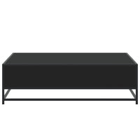 vidaXL Tavolino Nero 100x100x30 cm Legno in Truciolato e Metallo