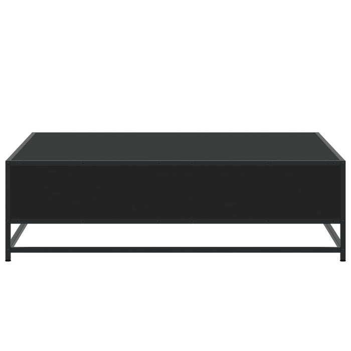 vidaXL Tavolino Nero 100x100x30 cm Legno in Truciolato e Metallo