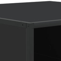 Tavolino Nero 100x100x30 cm Legno in Truciolato e Metallo 848774