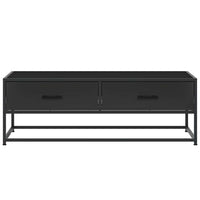 Tavolino Salotto Nero 100x50x35 cm Legno Multistrato e Metallo 848779