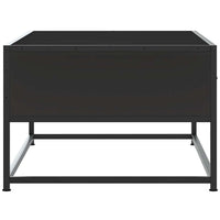 Tavolino Salotto Nero 100x50x35 cm Legno Multistrato e Metallo 848779