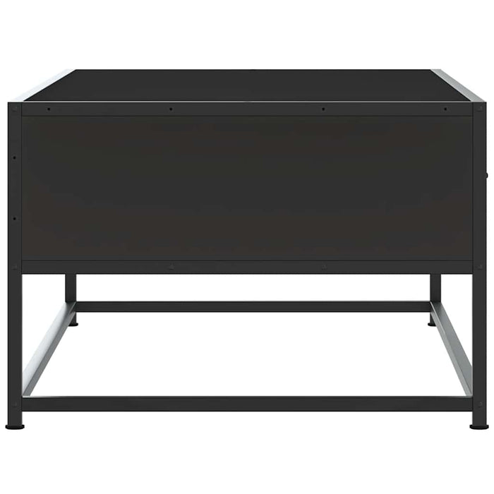 Tavolino Salotto Nero 100x50x35 cm Legno Multistrato e Metallo 848779