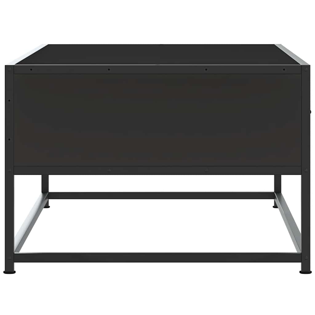 Tavolino Salotto Nero 100x50x35 cm Legno Multistrato e Metallo 848779