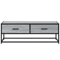 Tavolino Salotto Grigio Sonoma 100x50x35cm Multistrato Metallo 848782