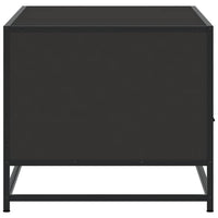 Tavolino Salotto Nero 100x50x45 cm Legno Multistrato e Metallo 848784
