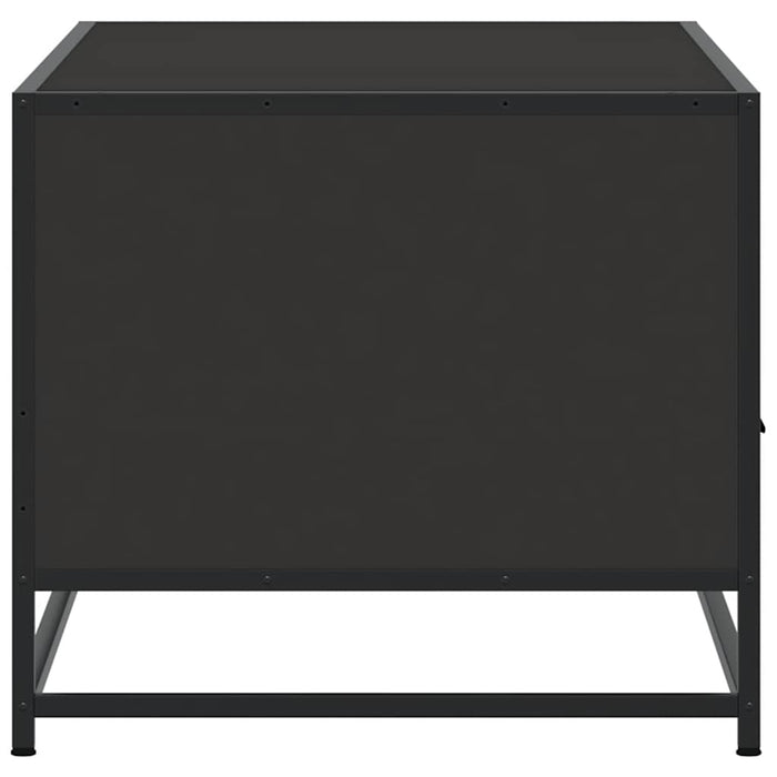 Tavolino Salotto Nero 100x50x45 cm Legno Multistrato e Metallo 848784