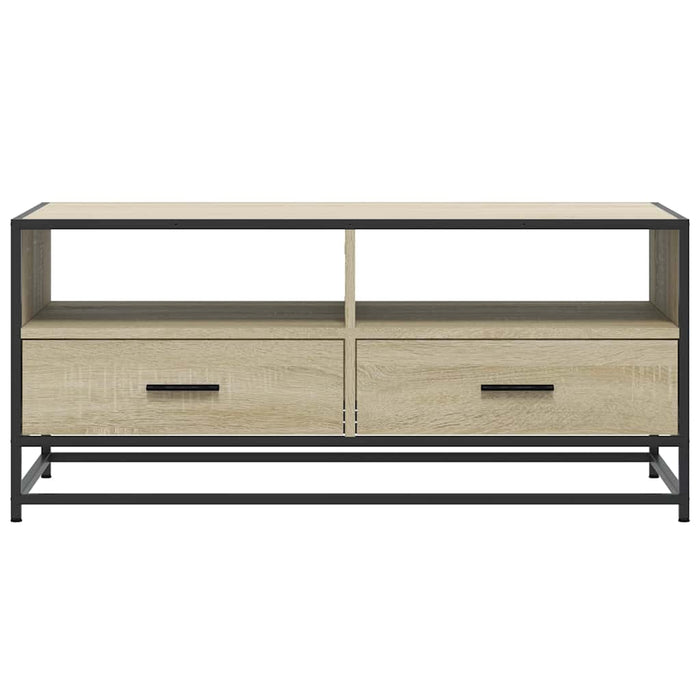 Tavolino Rovere Sonoma 100x50x45 cm Legno Multistrato e Metallo 848785