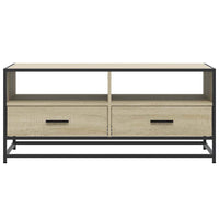 Tavolino-Tavolino da soggiorno-Tavolo Rovere Sonoma 100x50x45 cm Legno Multistrato e Metallo 271581