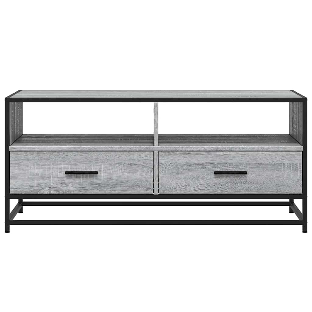Tavolino Grigio Sonoma 100x50x45 cm Legno Multistrato e Metallo 848787