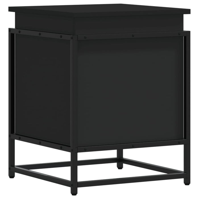 vidaXL Contenitore con Coperchio Nero 40x40x51,5 cm in Truciolato