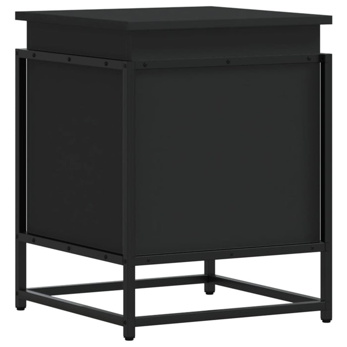 vidaXL Contenitore con Coperchio Nero 40x40x51,5 cm in Truciolato
