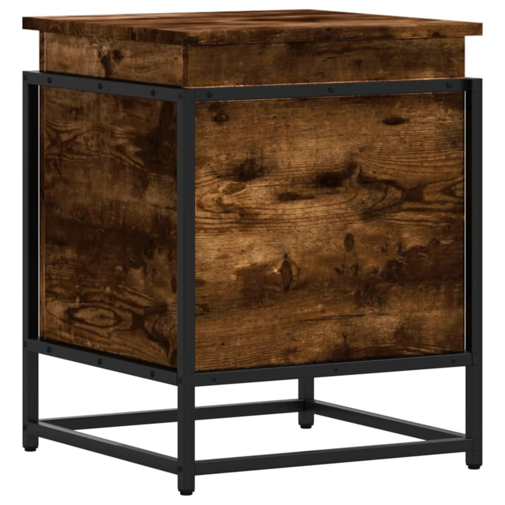 Contenitore con Coperchio Rovere Fumo 40x40x51,5cm Truciolato 848791