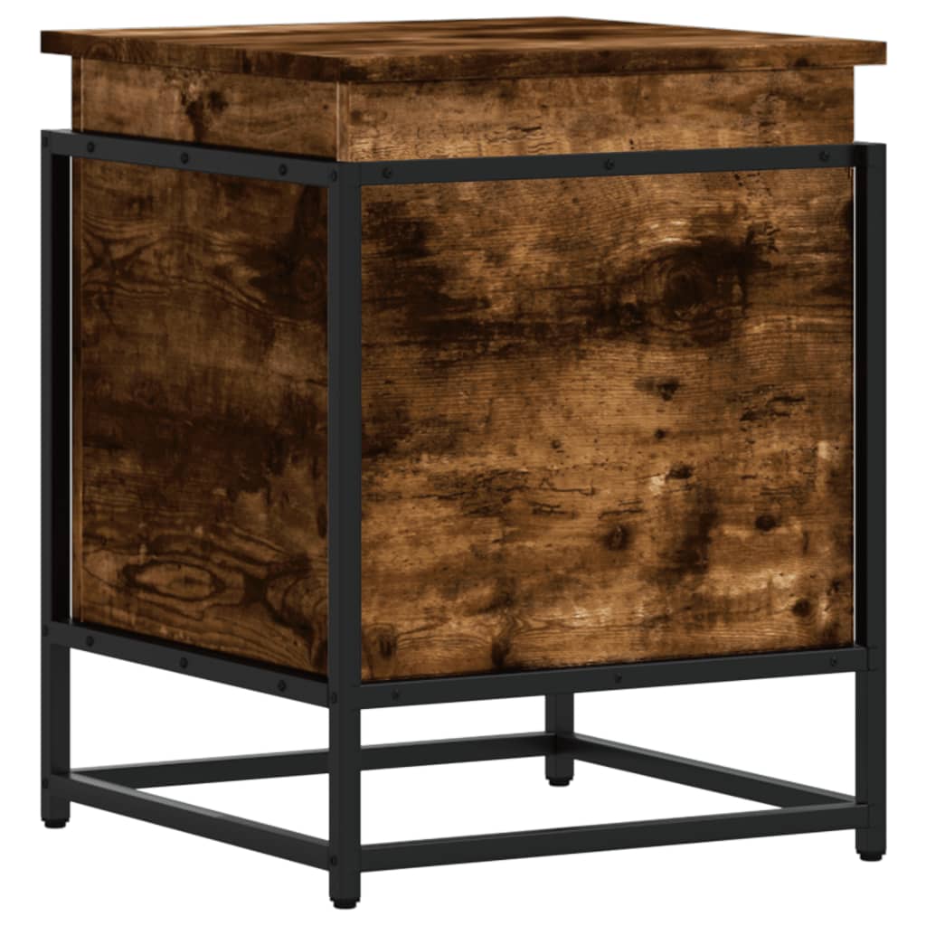 Contenitore con Coperchio Rovere Fumo 40x40x51,5cm Truciolato 848791